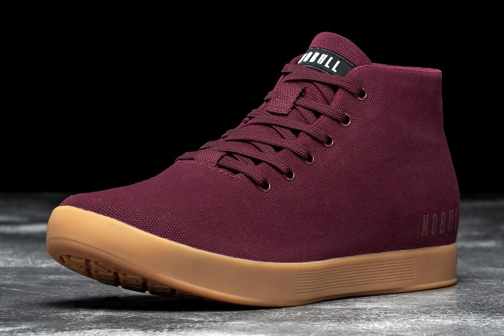 NOBULL Patike Za Trening Muške - Nobull Cabernet Gum Canvas Mid Bordo (935278-NWU)